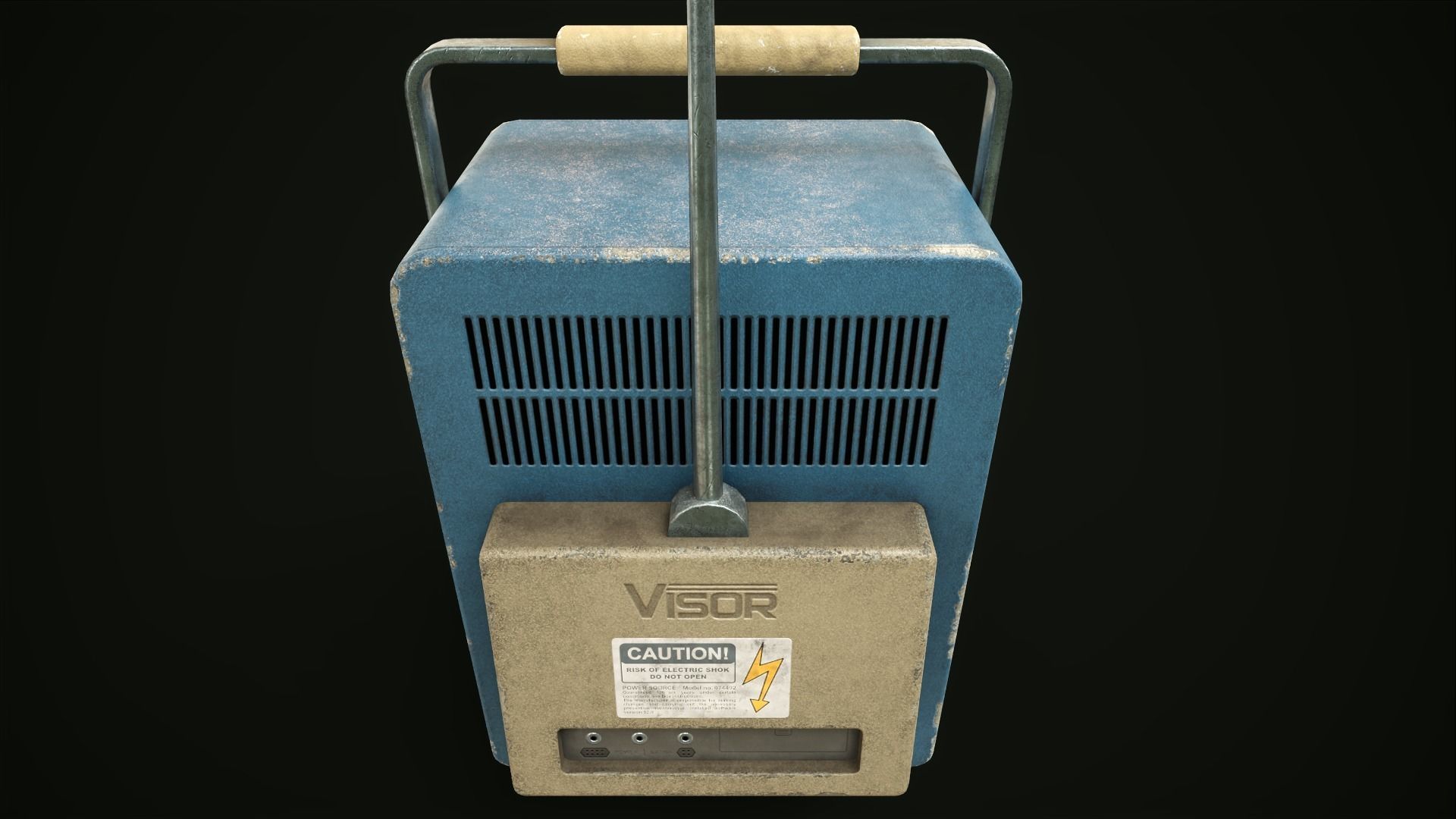 Retro TV Low-poly 3D model_6