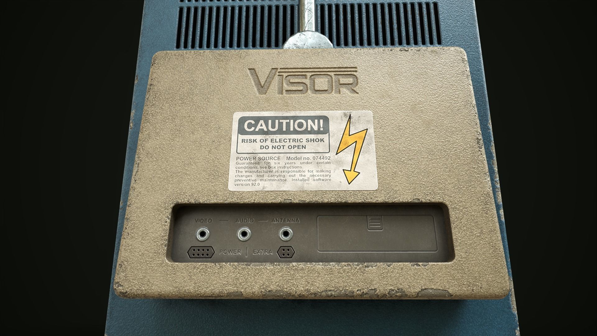 Retro TV Low-poly 3D model_5