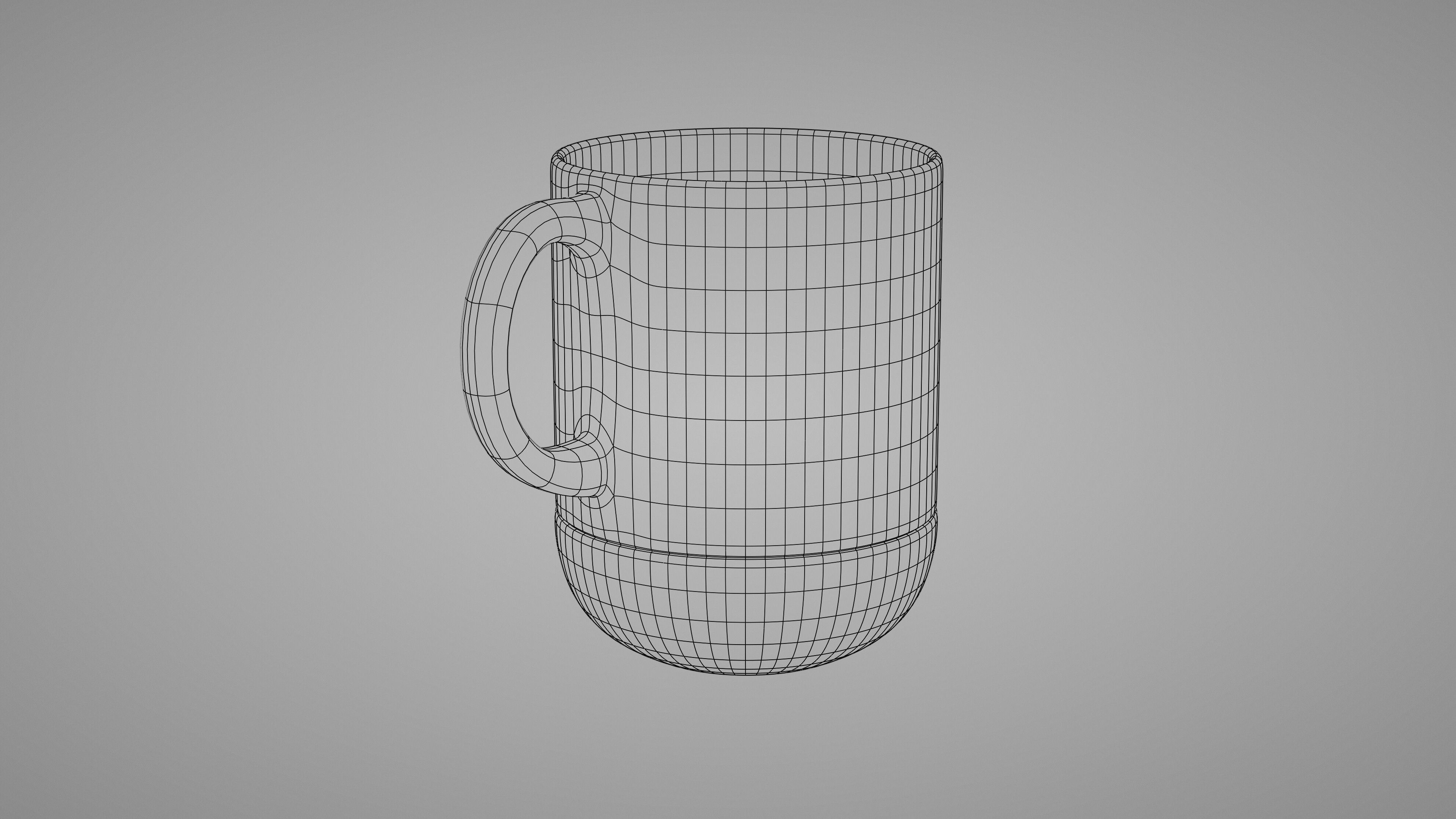 Mug with customizable logo and cork bottom 3D model_5
