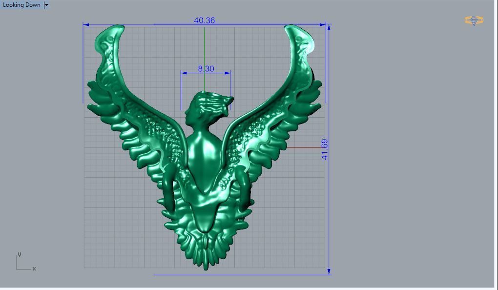 Angel Pendant P 052 3D print model_1