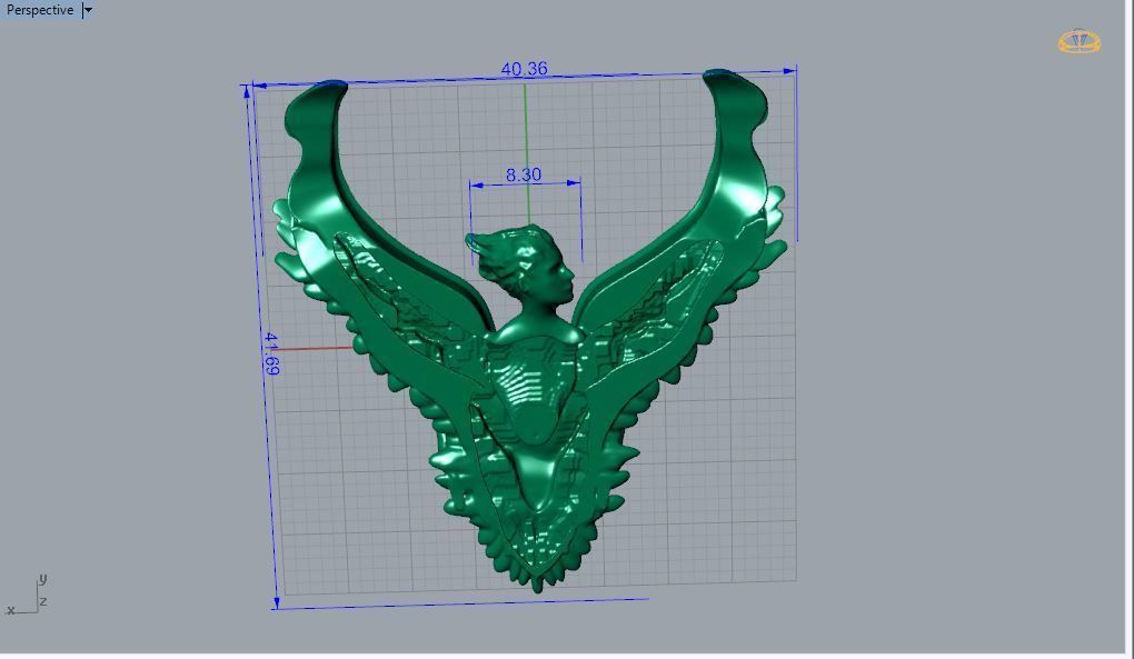 Angel Pendant P 052 3D print model_2