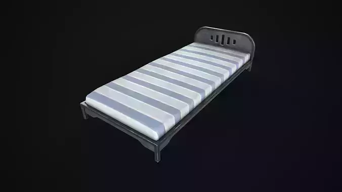Metal futuristic bed