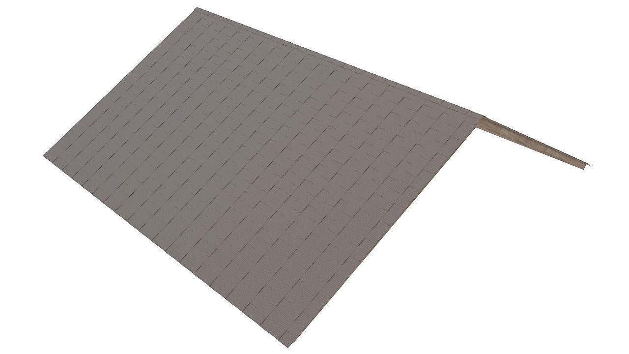 Roof shingles ceiling 3D model_5