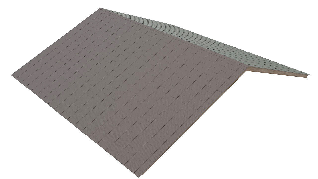 Roof shingles ceiling 3D model_3