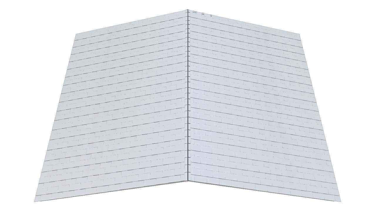 Roof shingles ceiling 3D model_9