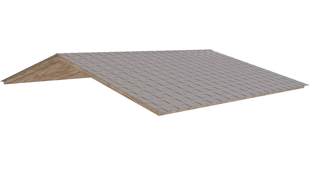 Roof shingles ceiling 3D model_7