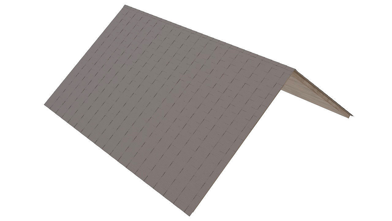 Roof shingles ceiling 3D model_4