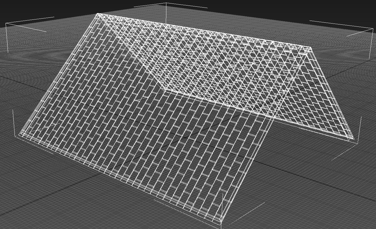 Roof shingles ceiling 3D model_15