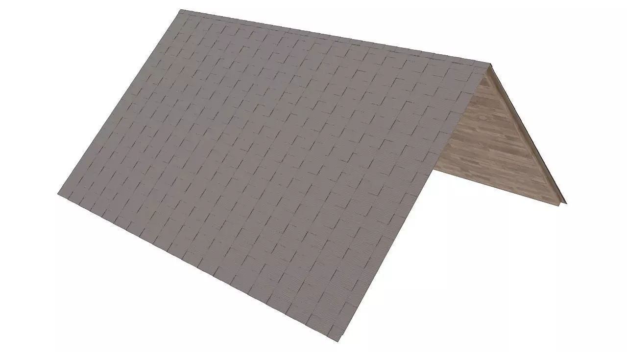 Roof shingles ceiling 3D model_0