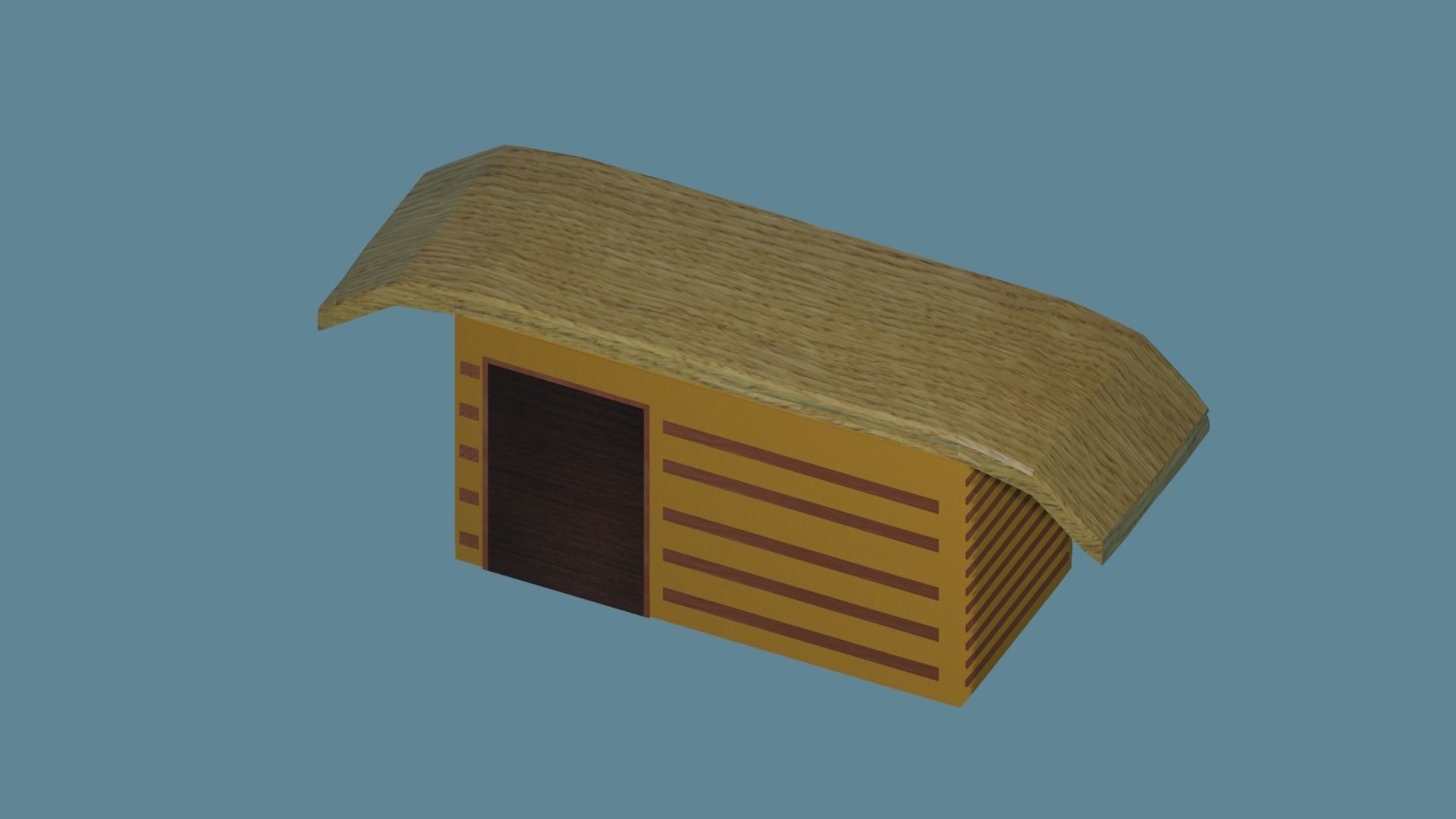 Hut House - Minimal  LowPoly Free Free low-poly 3D model_3