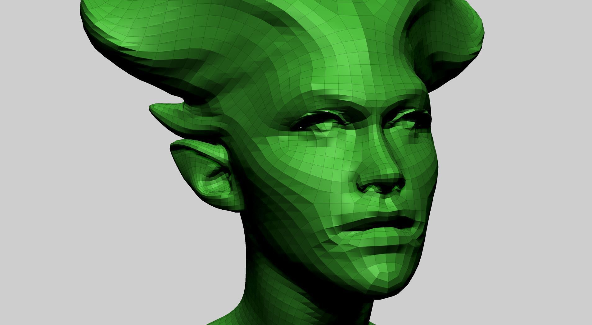 Fantasy Female Head I 3D model_14