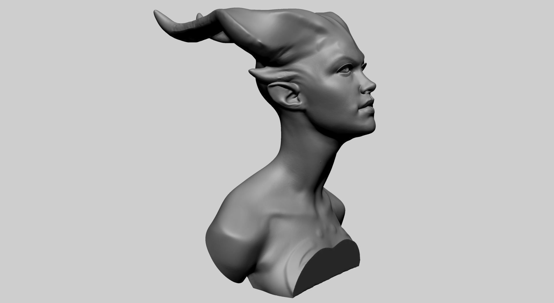 Fantasy Female Head I 3D model_1