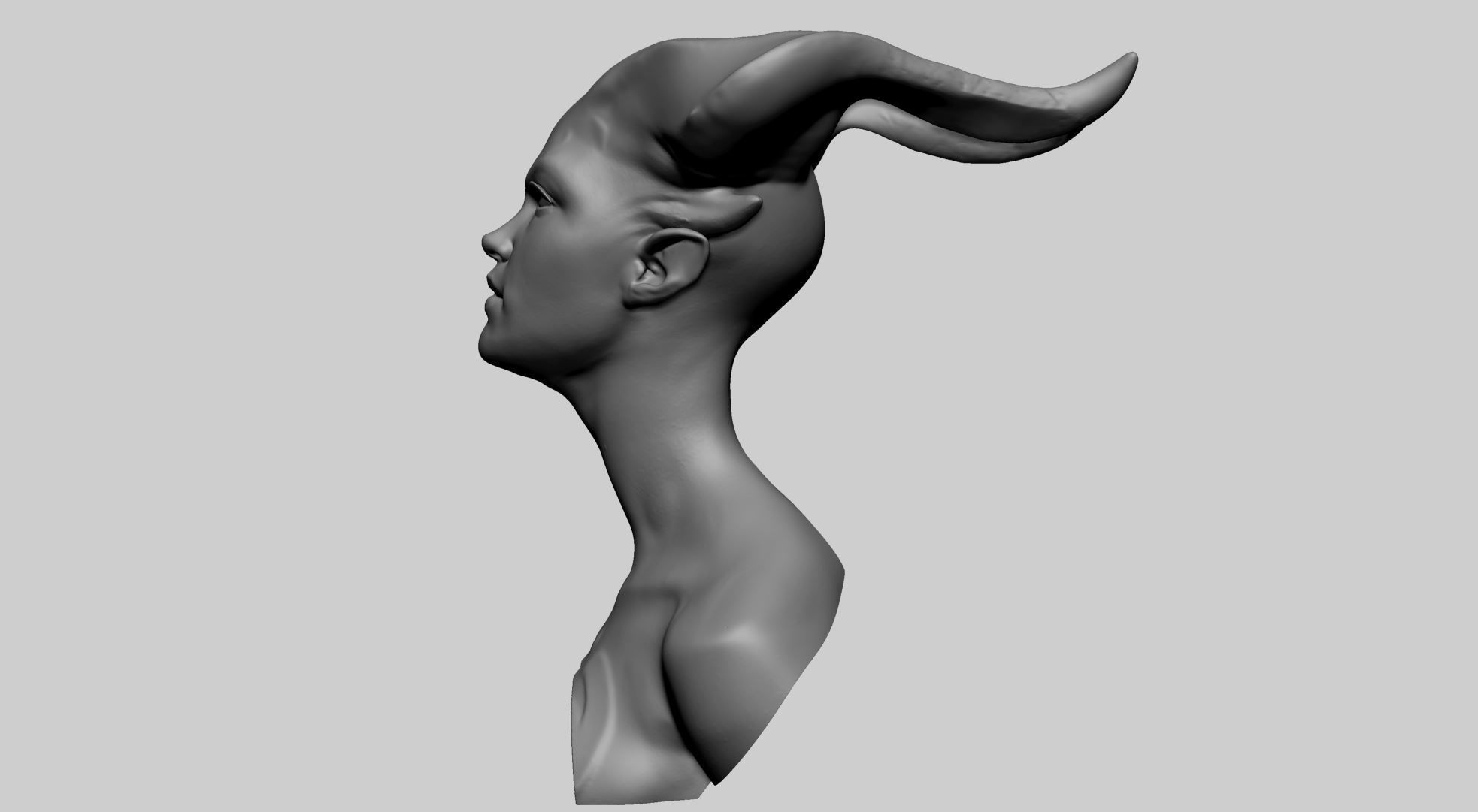 Fantasy Female Head I 3D model_6
