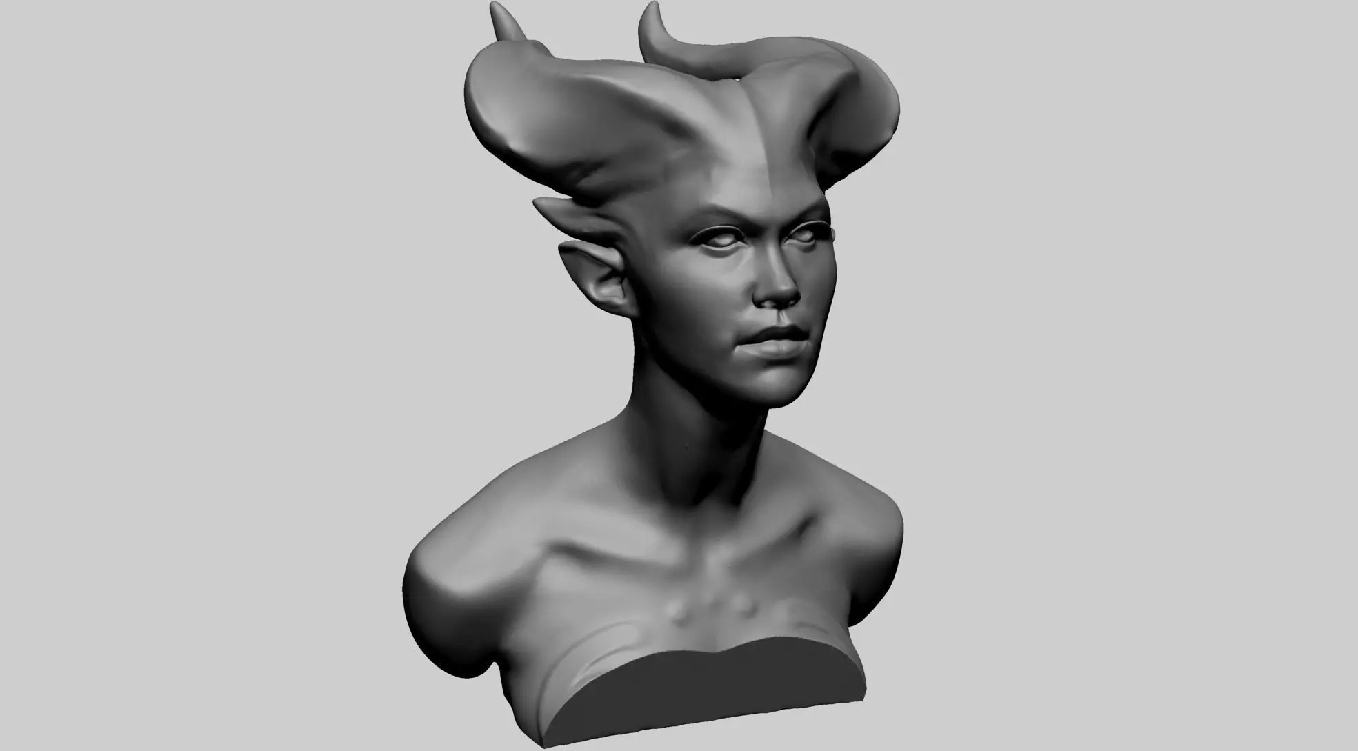 Fantasy Female Head I 3D model_0