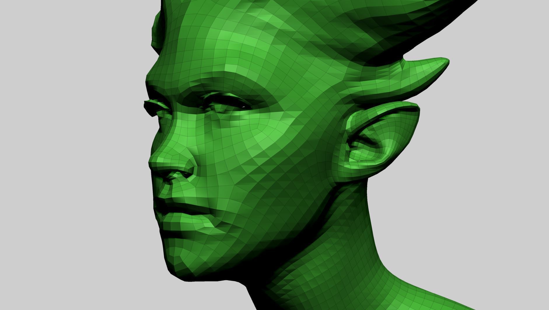 Fantasy Female Head I 3D model_13