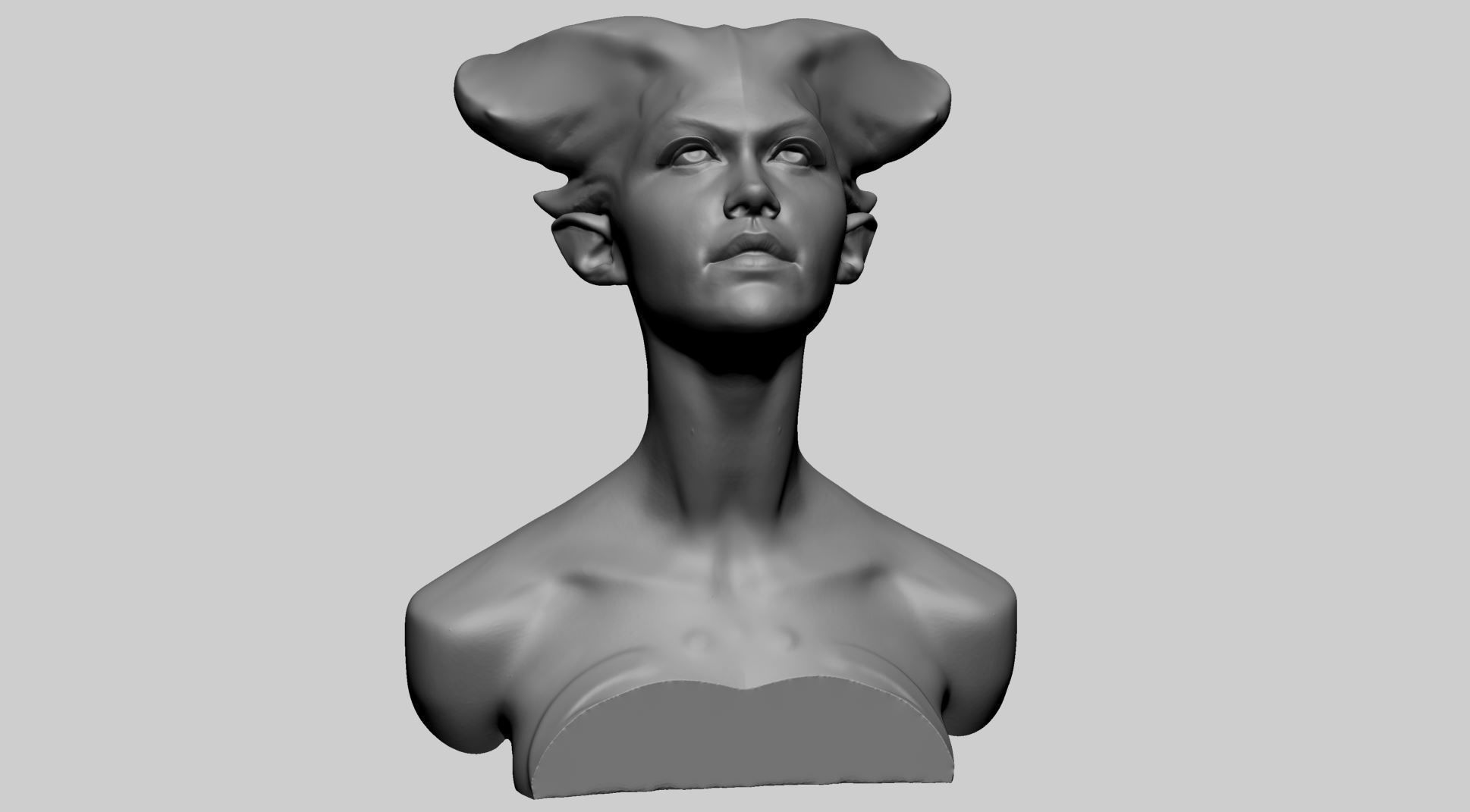 Fantasy Female Head I 3D model_9