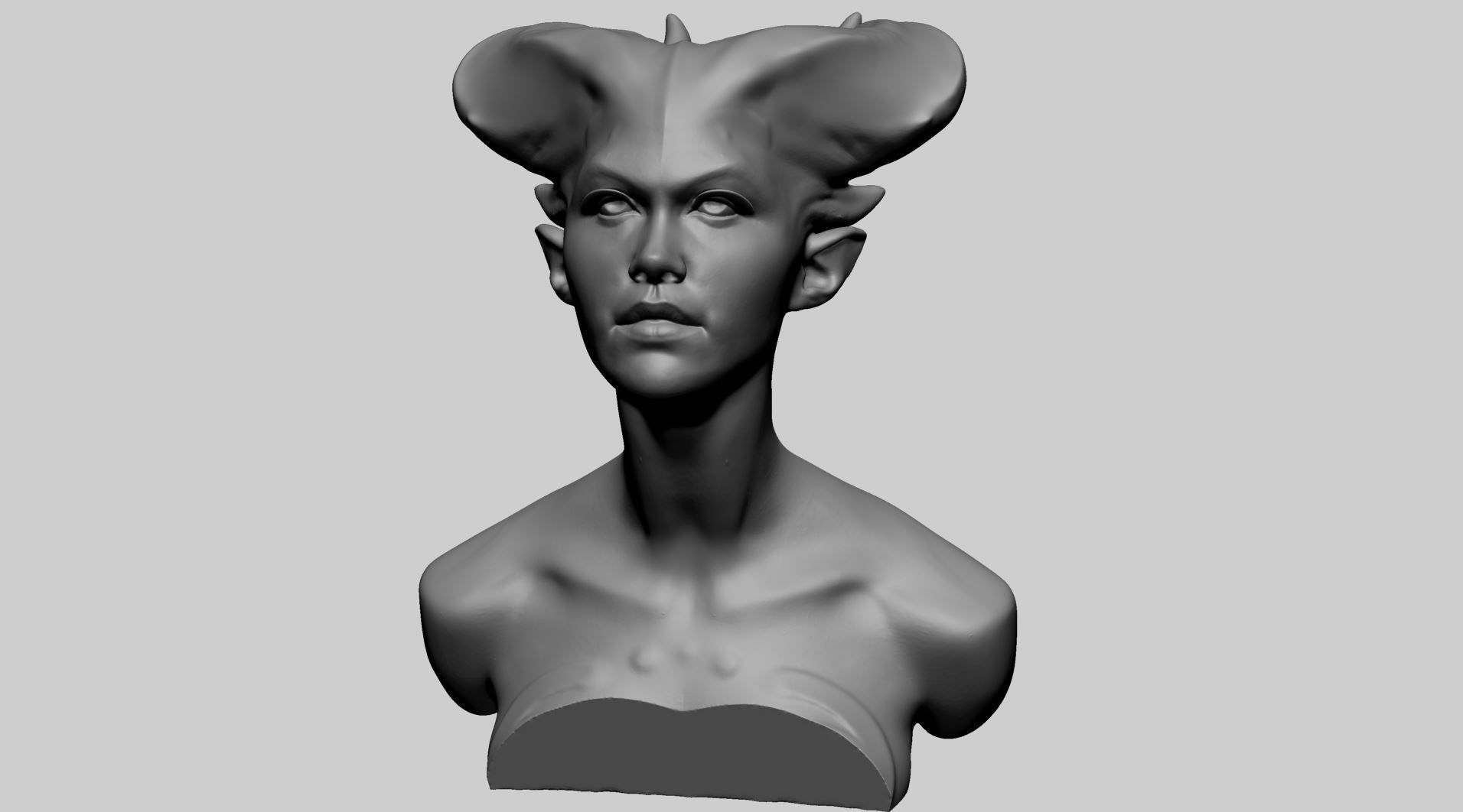 Fantasy Female Head I 3D model_7