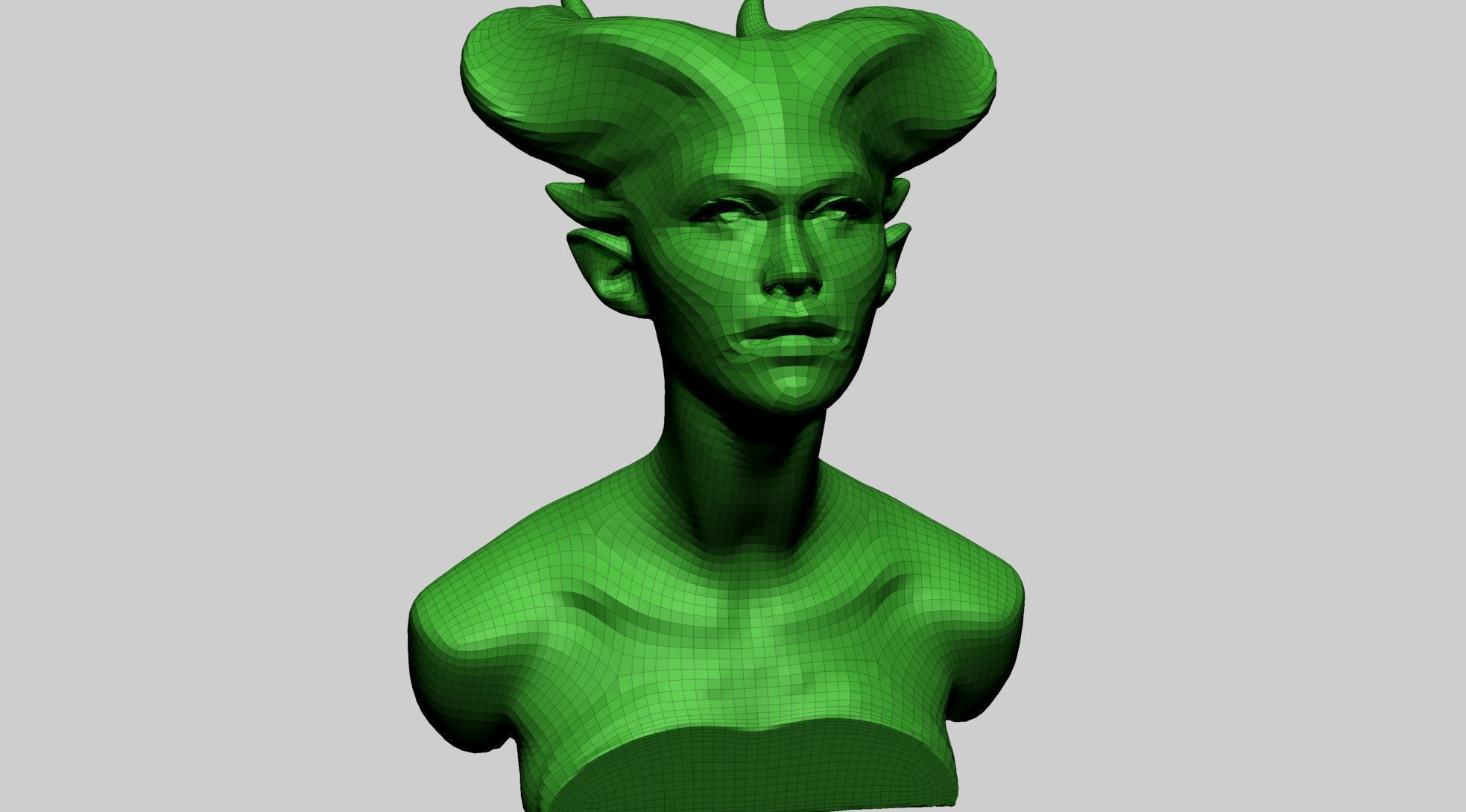 Fantasy Female Head I 3D model_12