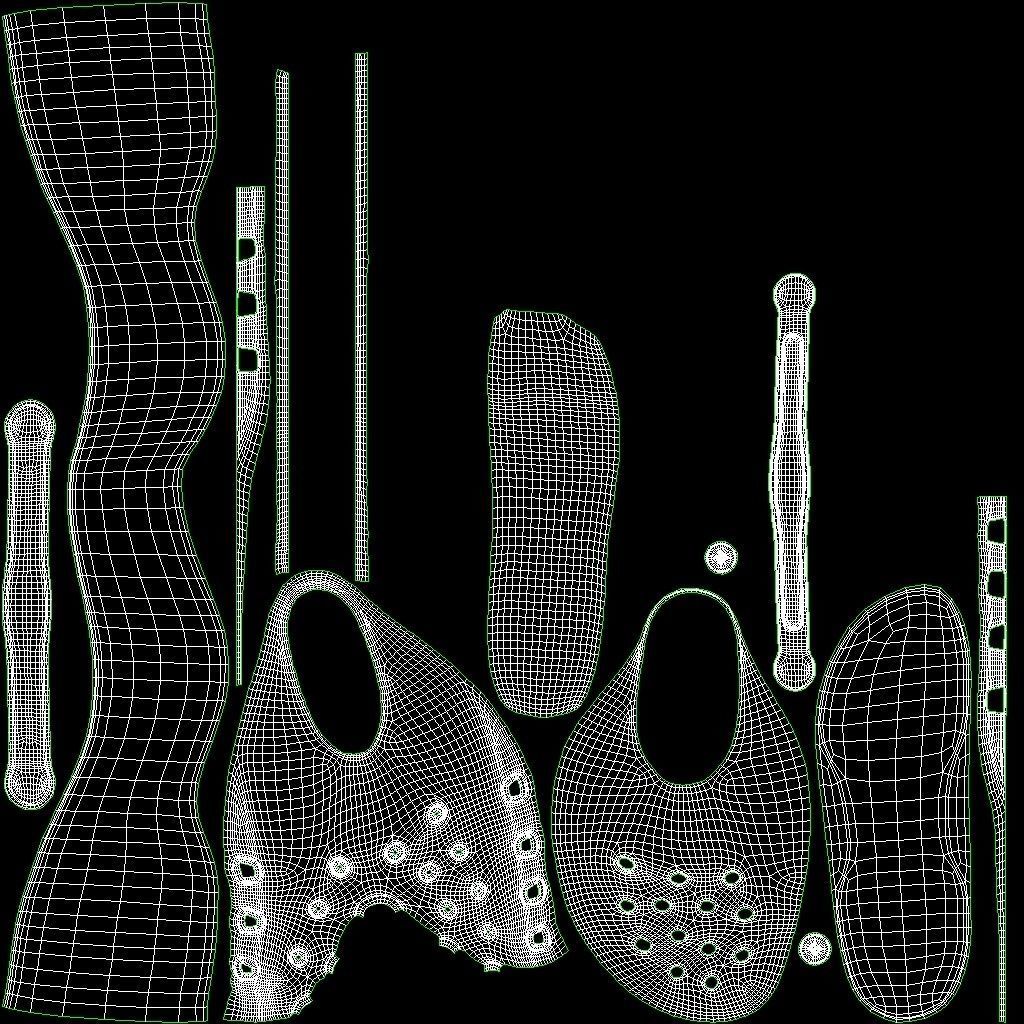 Balenciaga X Crocs Platform Sandals Low-poly 3D model_22