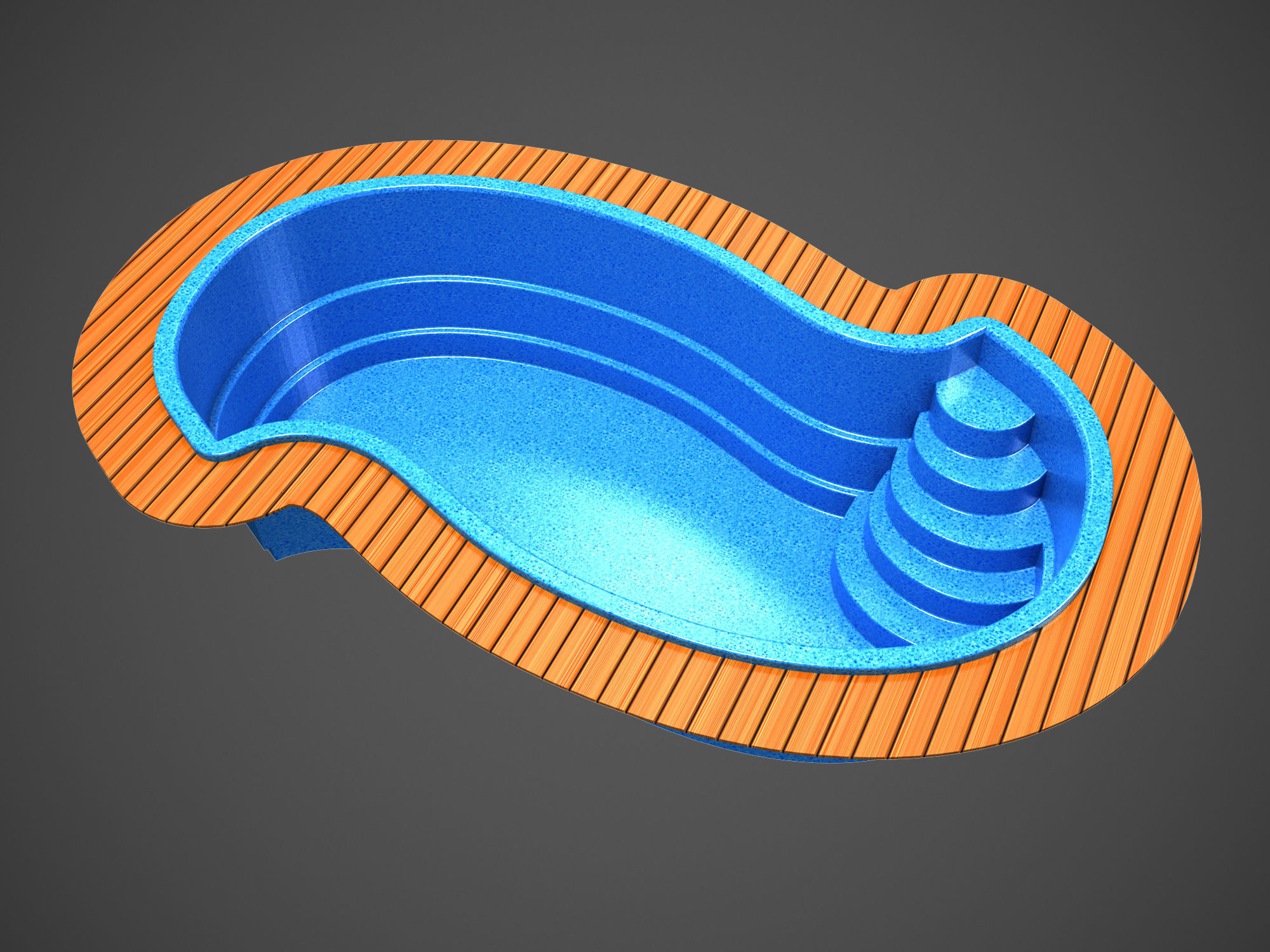 Amazon swimming pool 3D model_6