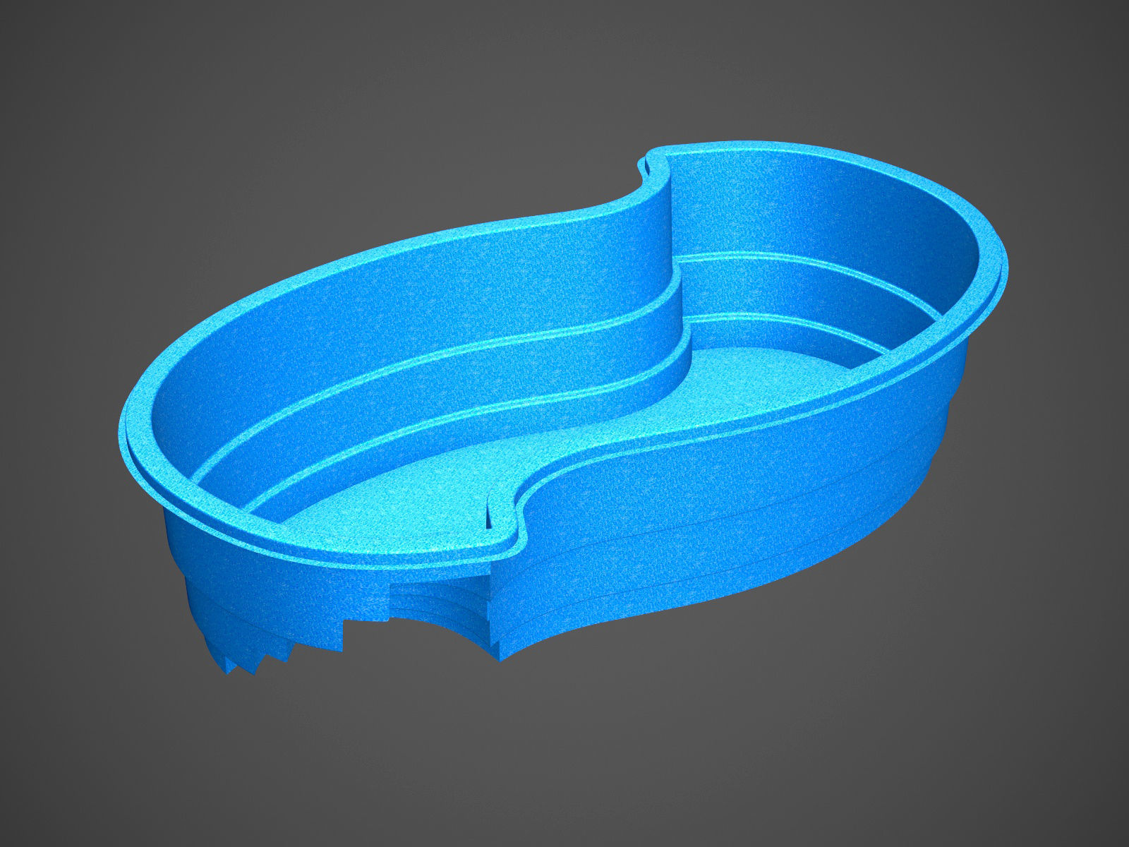 Amazon swimming pool 3D model_4