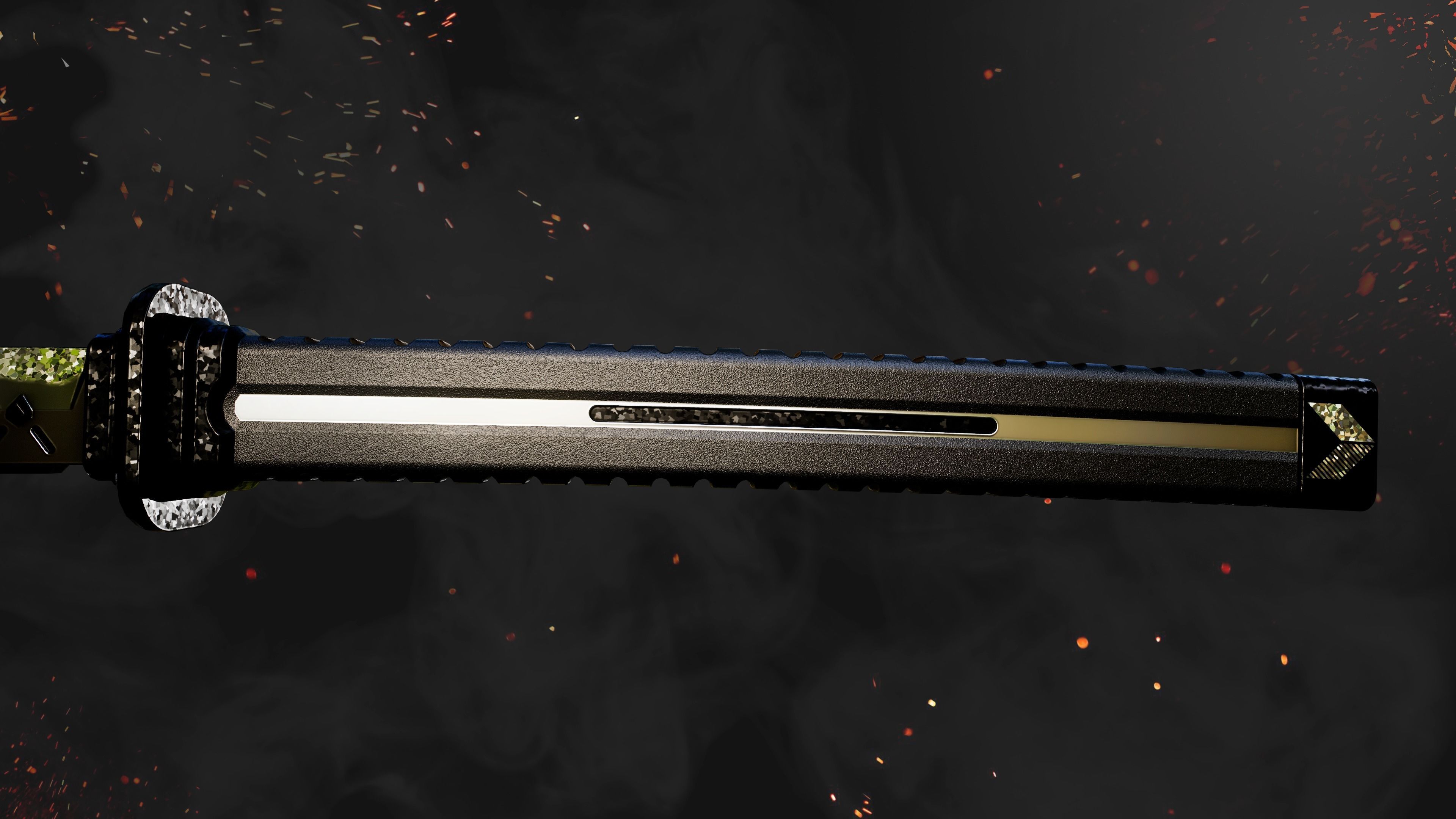 Katana Sword Game-Ready Low-poly 3D model_4