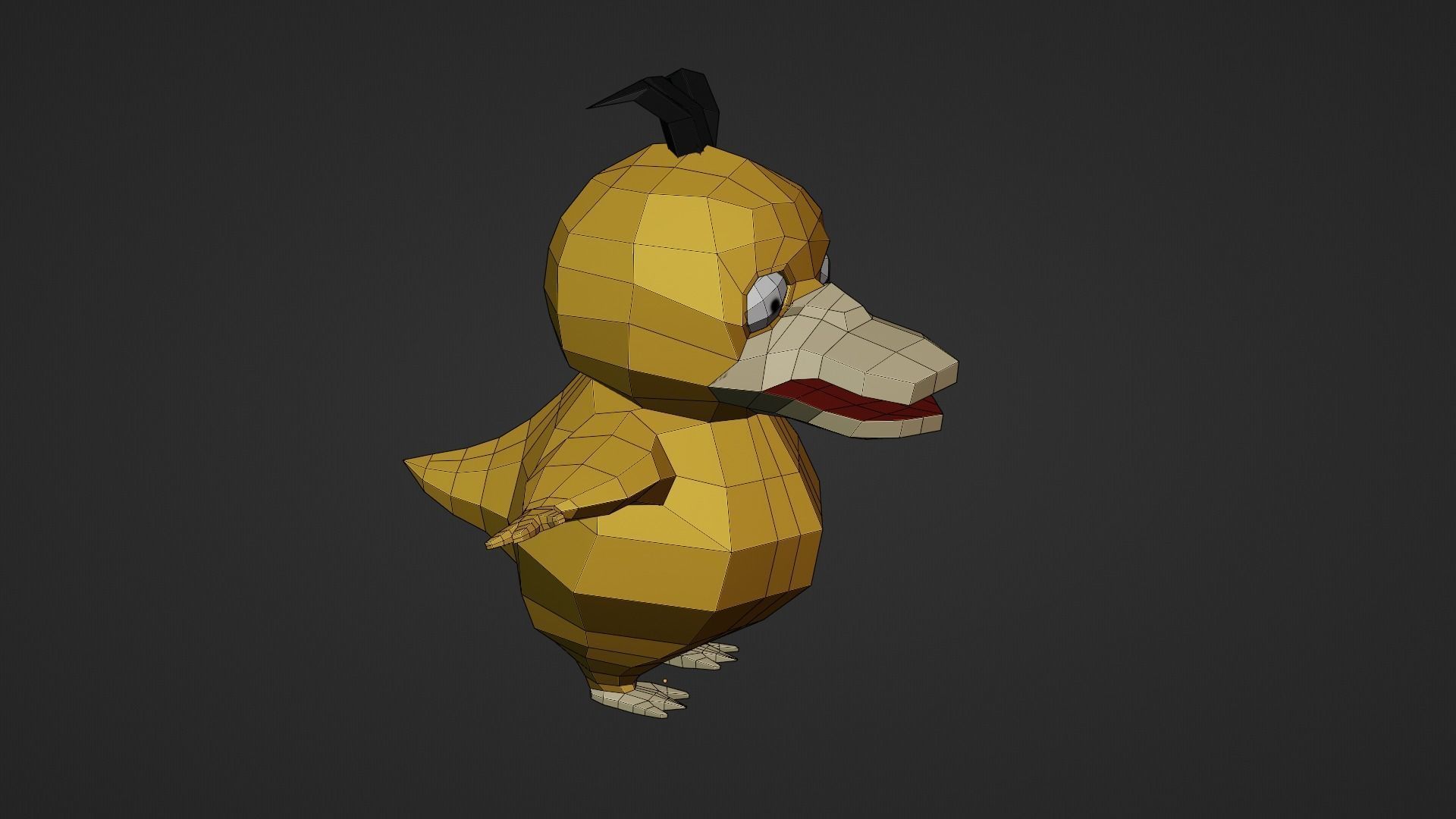 Pokemon duck Low-poly 3D model_10