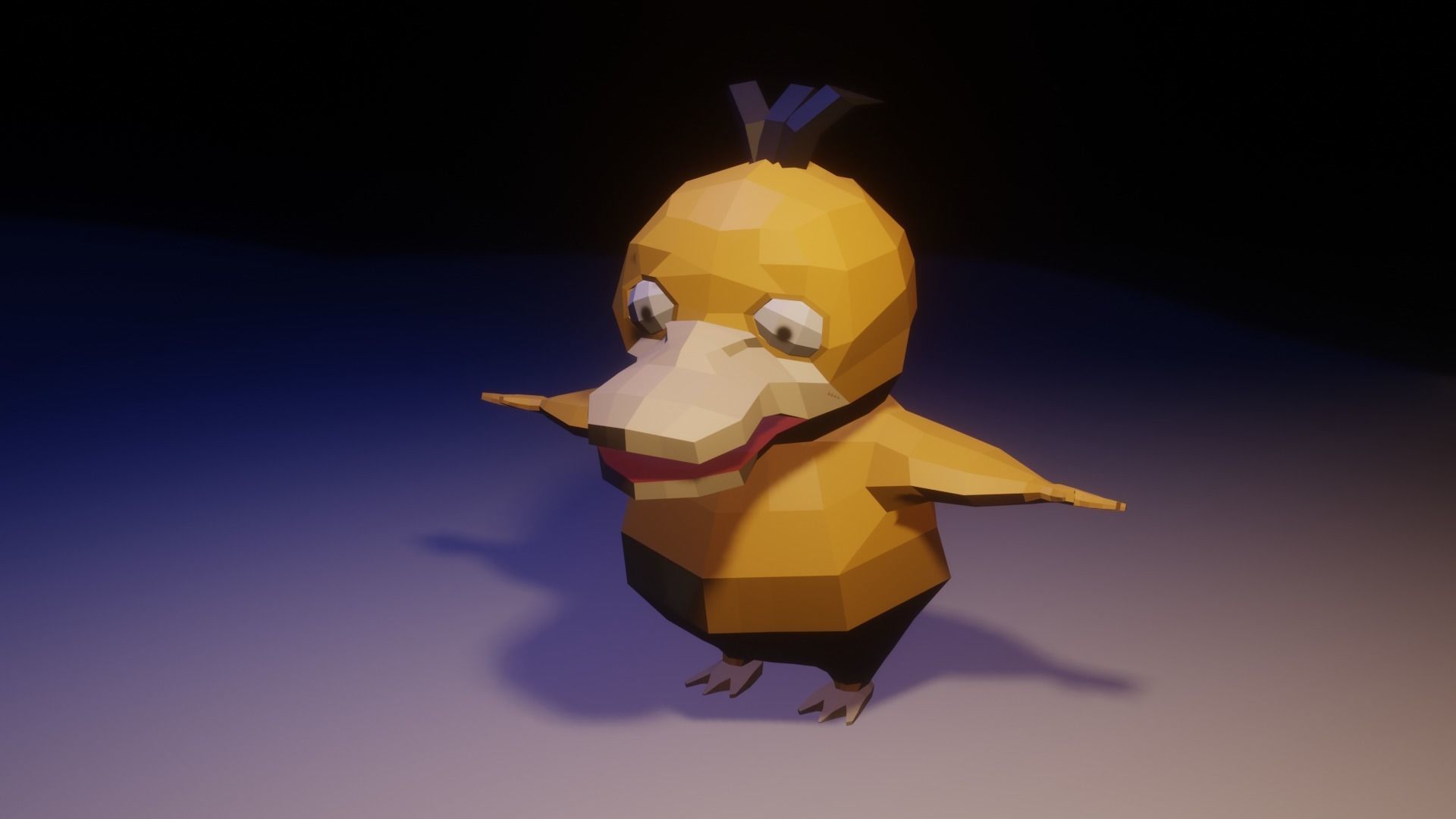Pokemon duck Low-poly 3D model_5