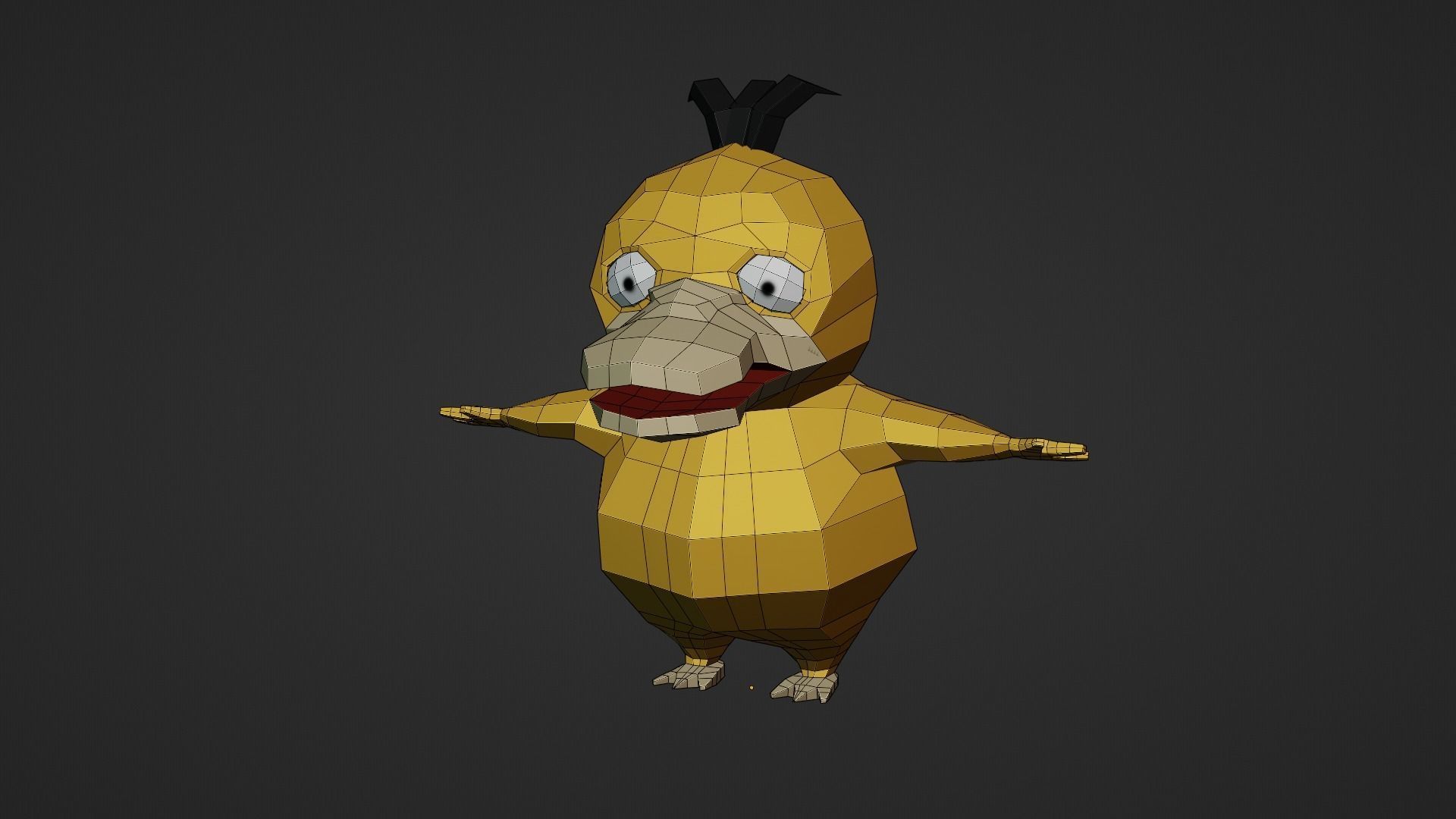 Pokemon duck Low-poly 3D model_9
