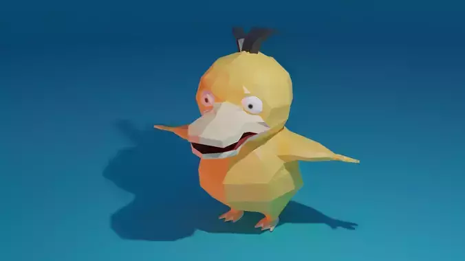 Pokemon duck Low-poly 3D model