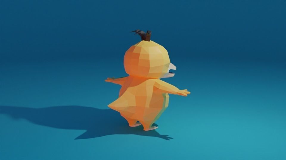 Pokemon duck Low-poly 3D model_3