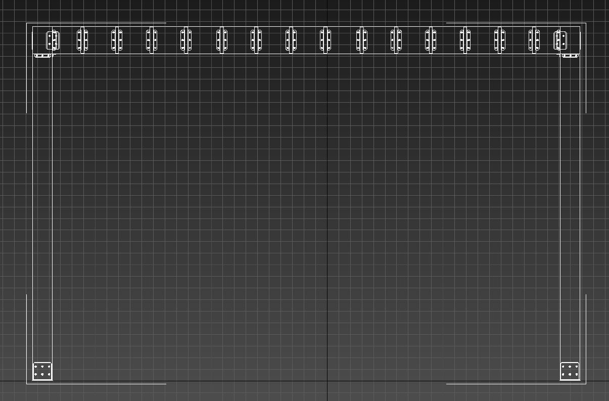 Wooden pergola with roof 3D model_13