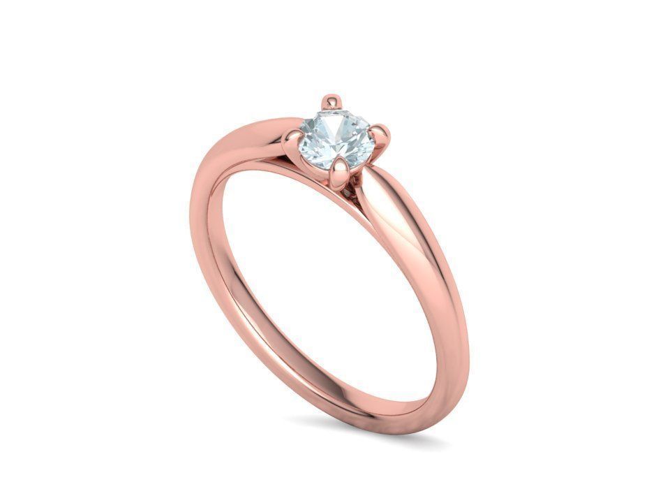30 pointer Classic Engagement Solitaire Ring 3dmodel 3D print model_11