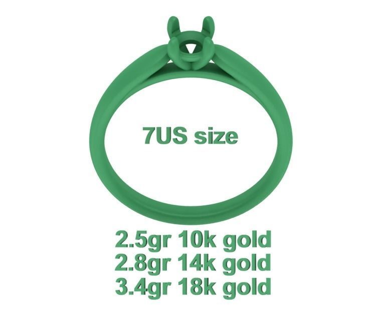 30 pointer Classic Engagement Solitaire Ring 3dmodel 3D print model_17