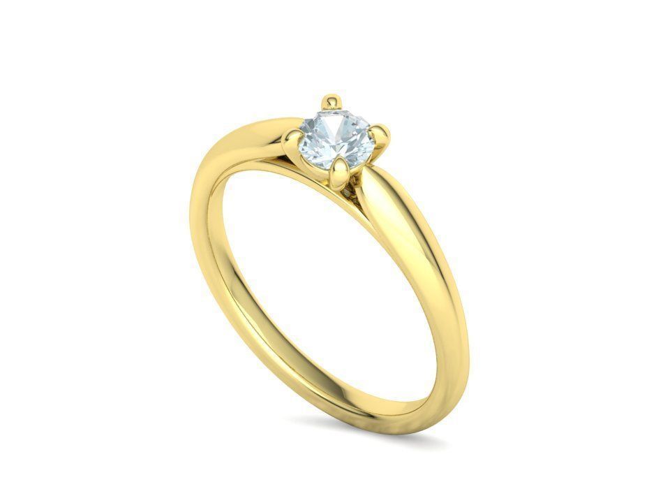 30 pointer Classic Engagement Solitaire Ring 3dmodel 3D print model_12