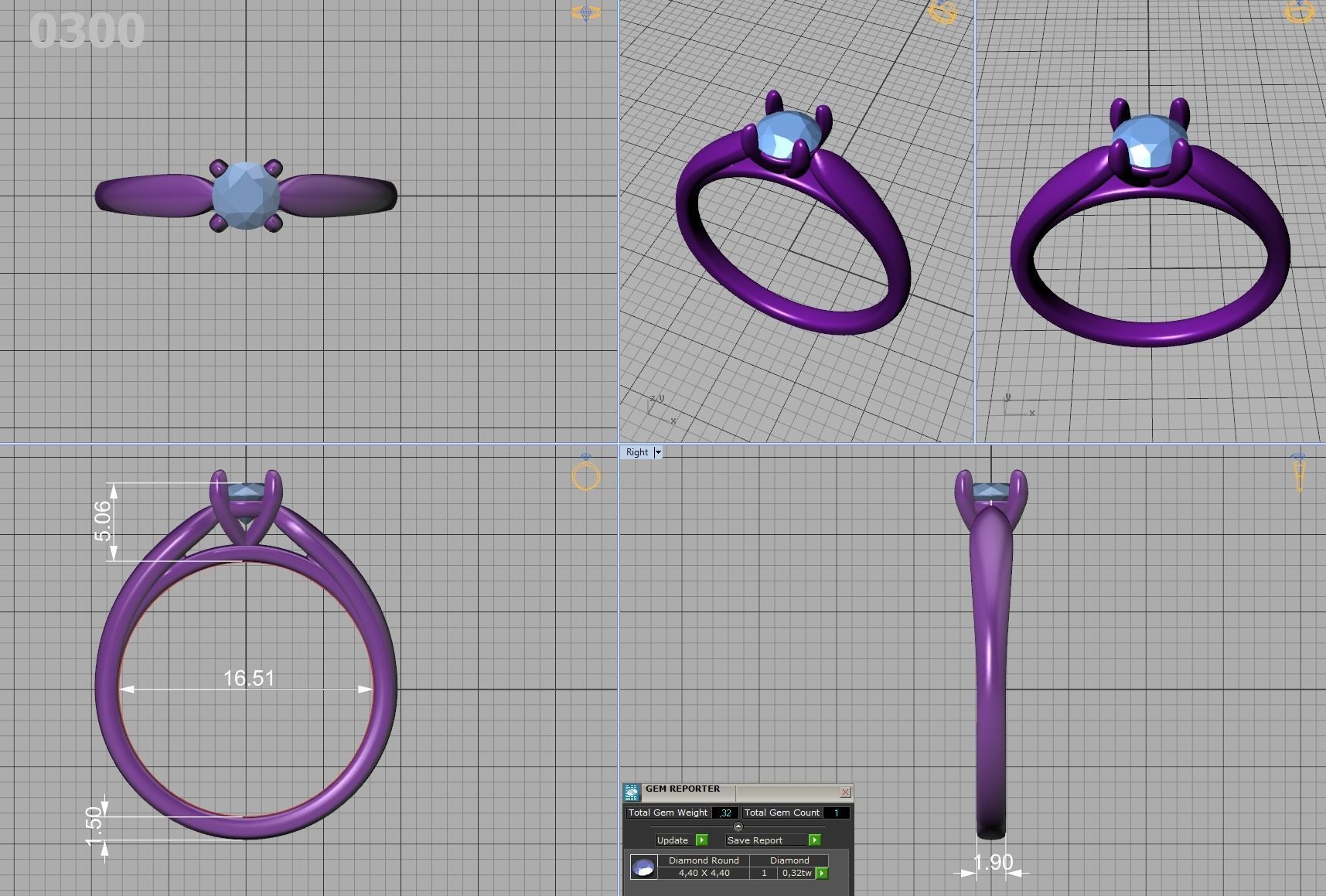 30 pointer Classic Engagement Solitaire Ring 3dmodel 3D print model_14