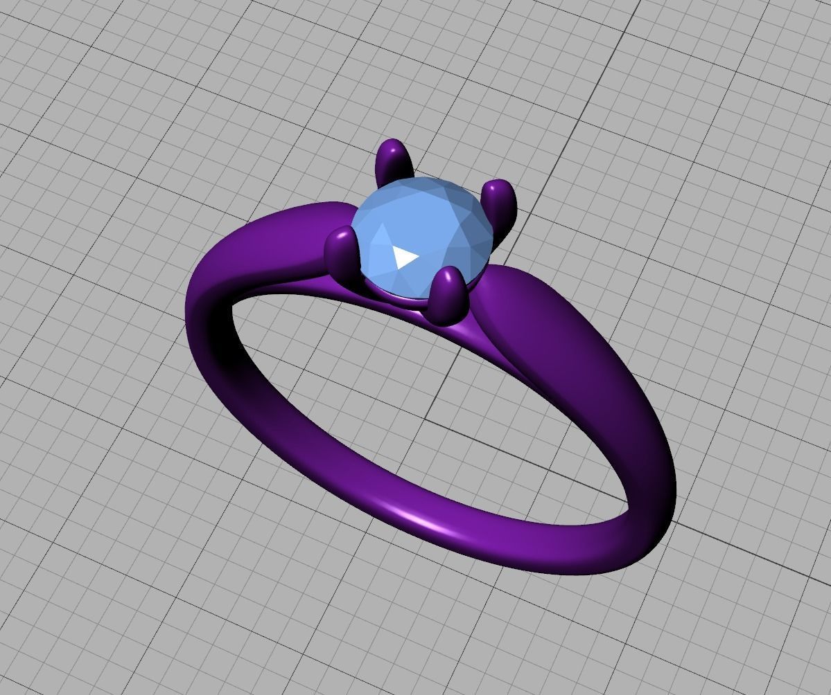 30 pointer Classic Engagement Solitaire Ring 3dmodel 3D print model_24