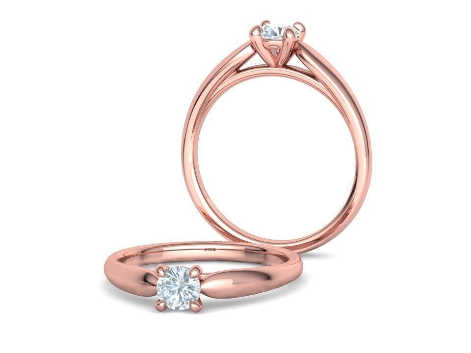 30 pointer Classic Engagement Solitaire Ring 3dmodel 3D print model_2