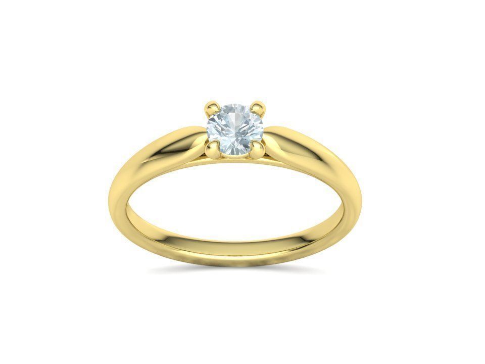 30 pointer Classic Engagement Solitaire Ring 3dmodel 3D print model_6