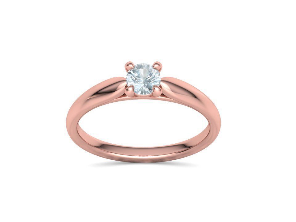 30 pointer Classic Engagement Solitaire Ring 3dmodel 3D print model_5
