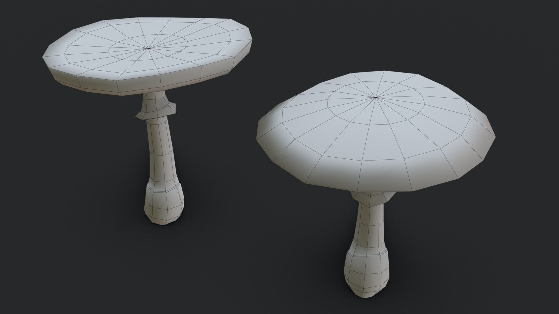 Fly Amanita Set Low-poly 3D model_15
