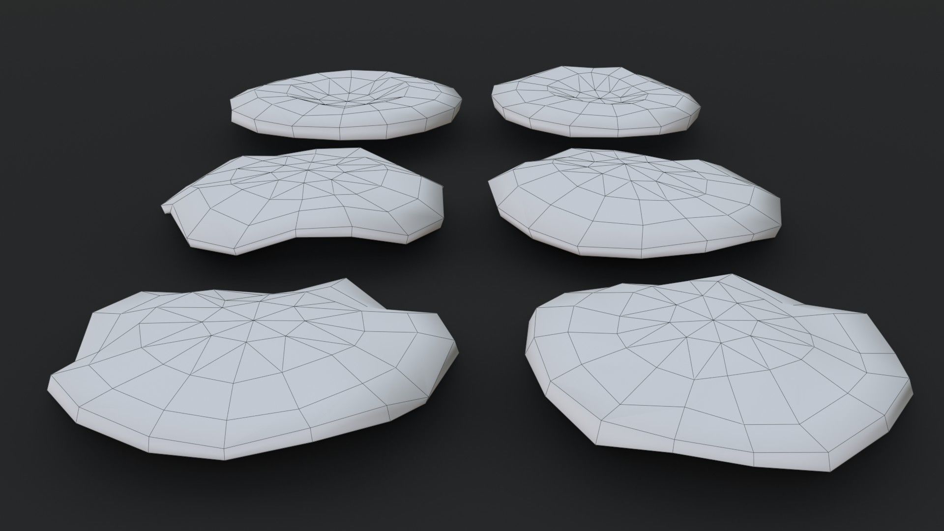 Crab-of-the-woods Mushrooms Set Low-poly 3D model_11