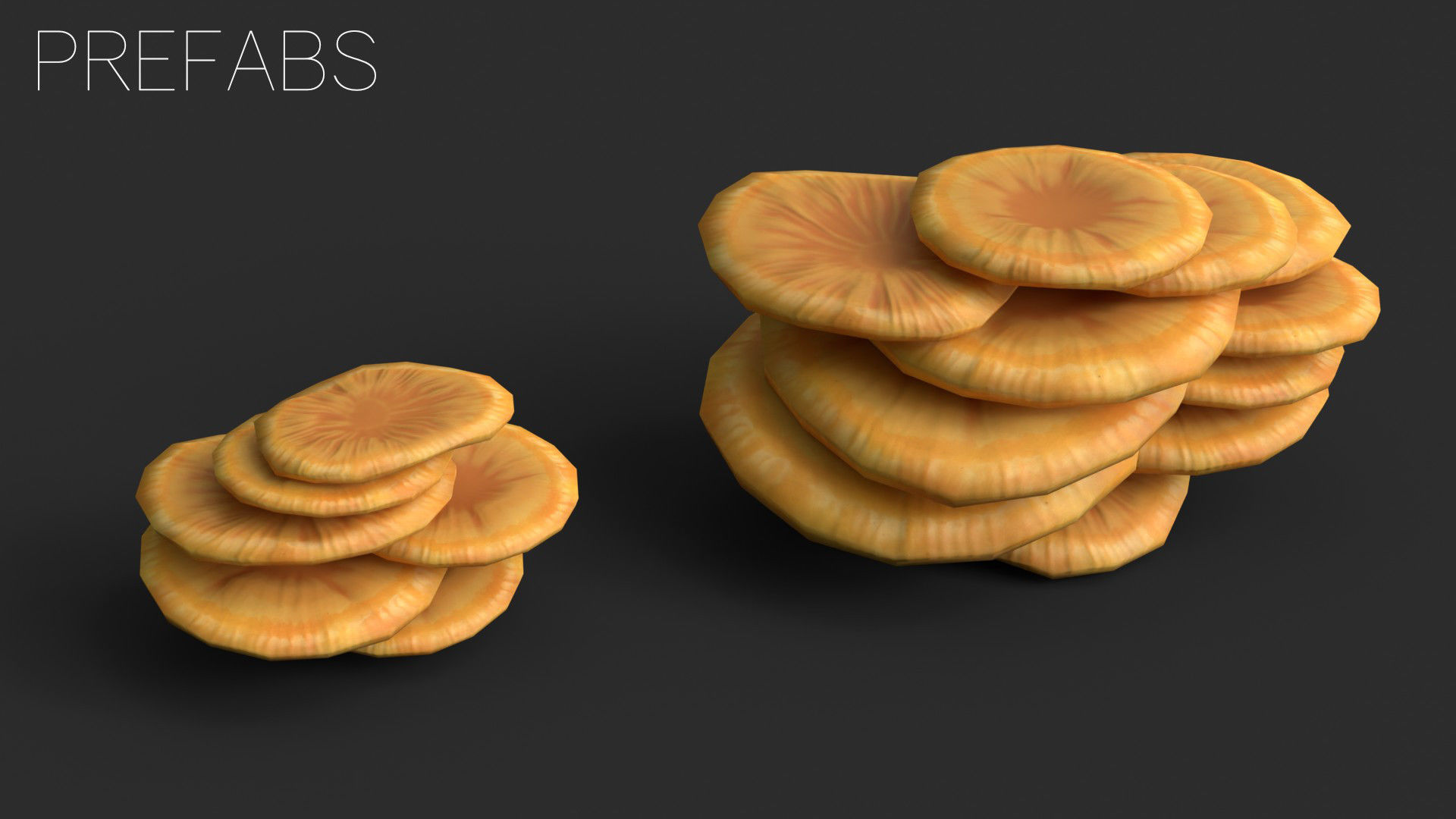 Crab-of-the-woods Mushrooms Set Low-poly 3D model_7