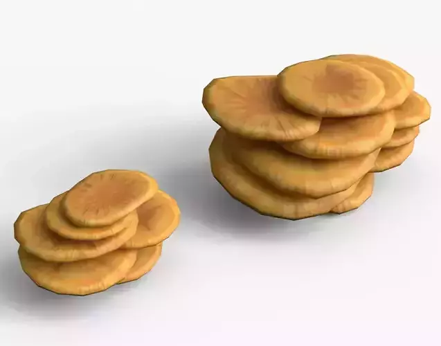 Crab-of-the-woods Mushrooms Set Low-poly 3D model