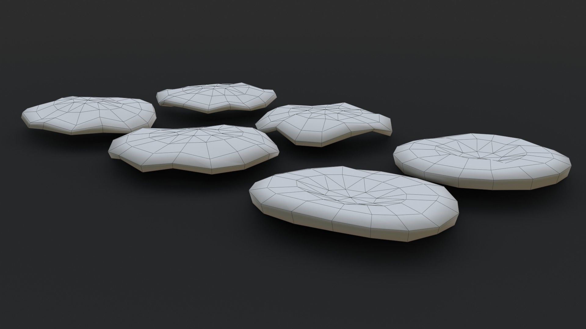 Crab-of-the-woods Mushrooms Set Low-poly 3D model_12