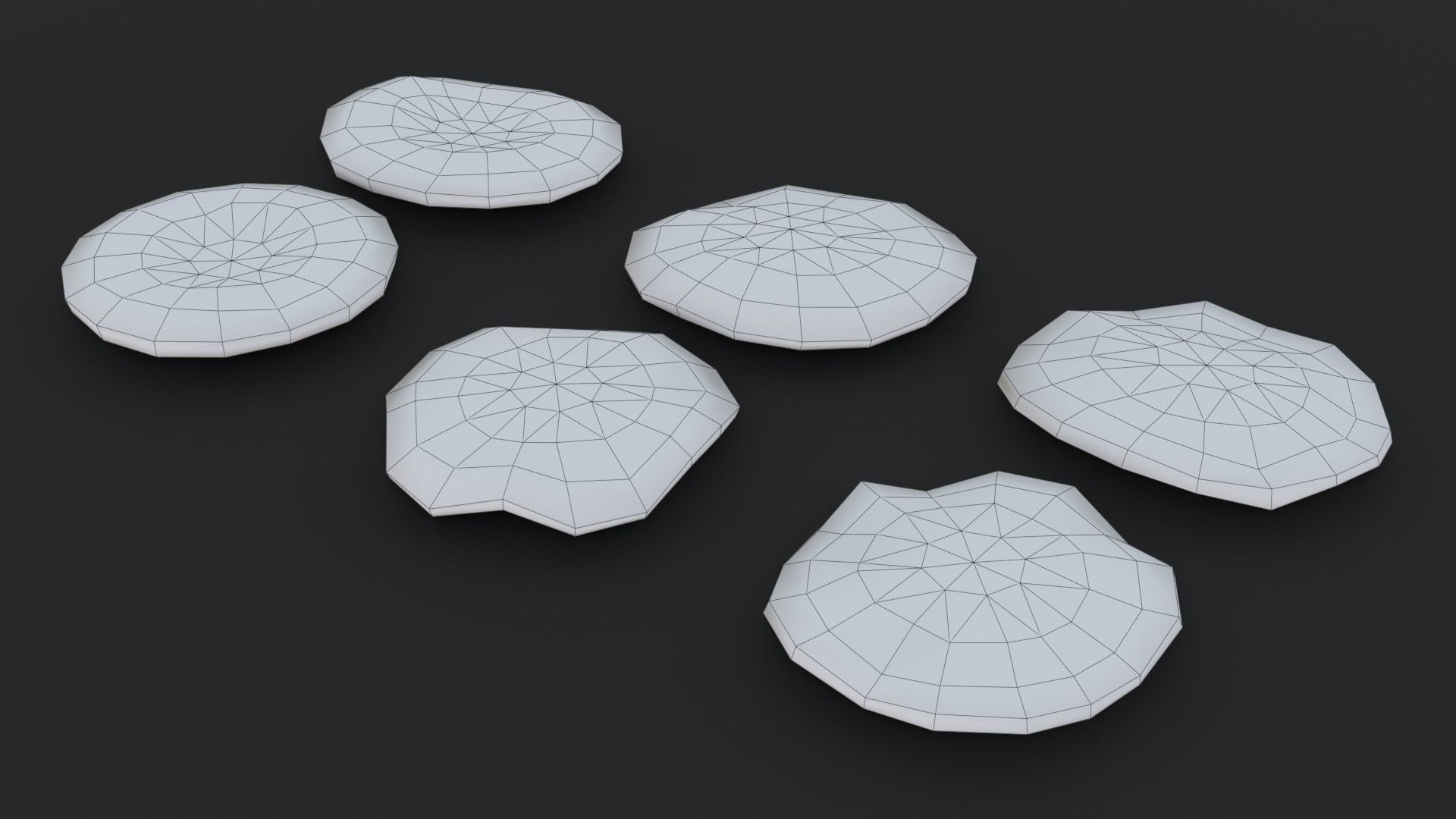 Crab-of-the-woods Mushrooms Set Low-poly 3D model_10