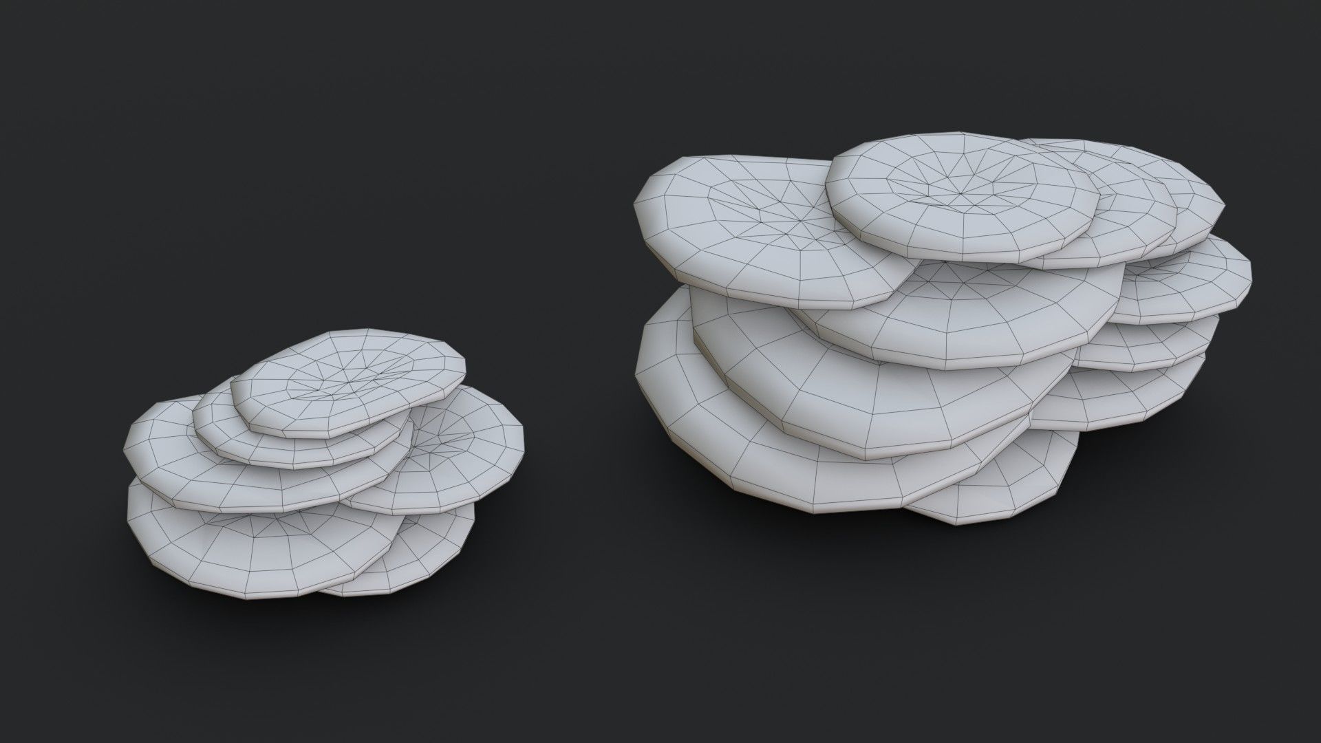 Crab-of-the-woods Mushrooms Set Low-poly 3D model_14
