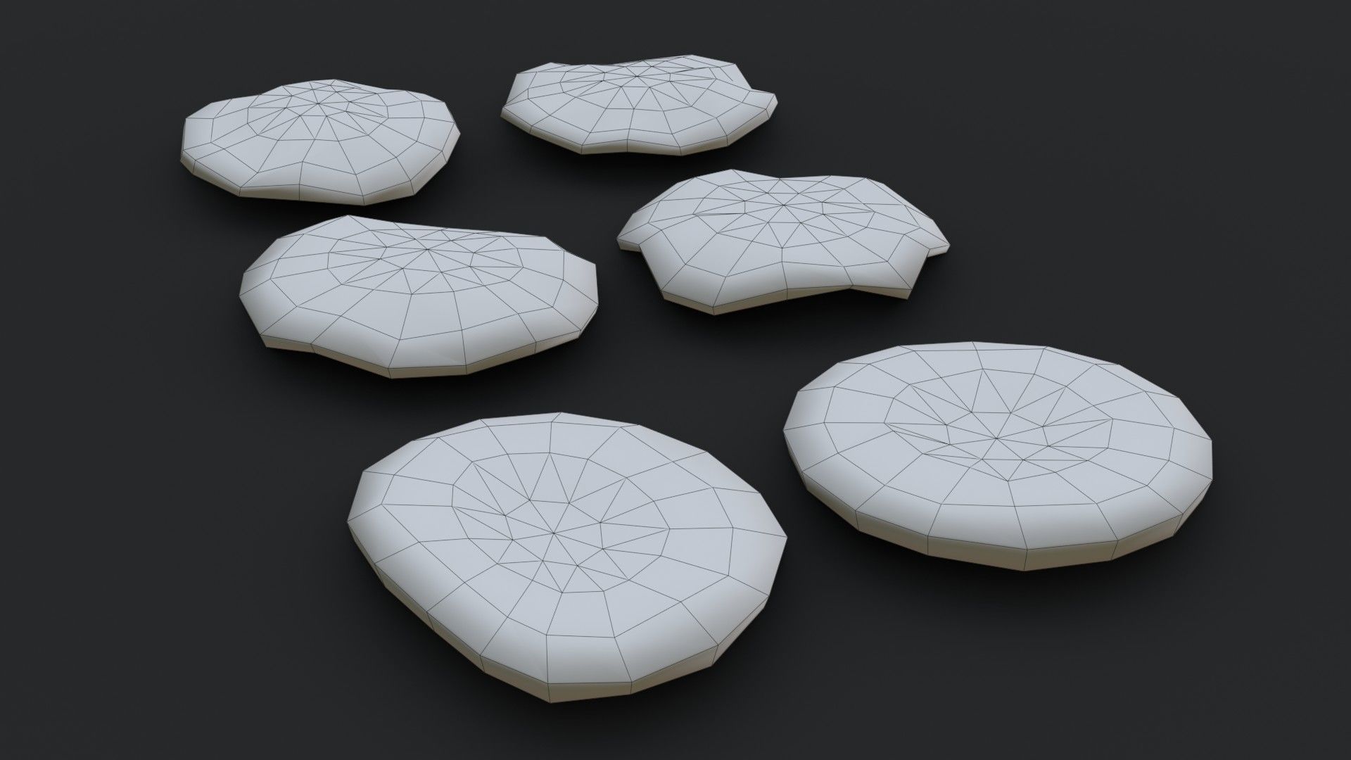 Crab-of-the-woods Mushrooms Set Low-poly 3D model_13