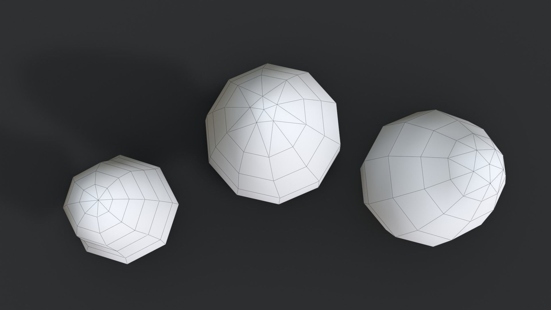 Morel Mushroom Set Low-poly 3D model_16