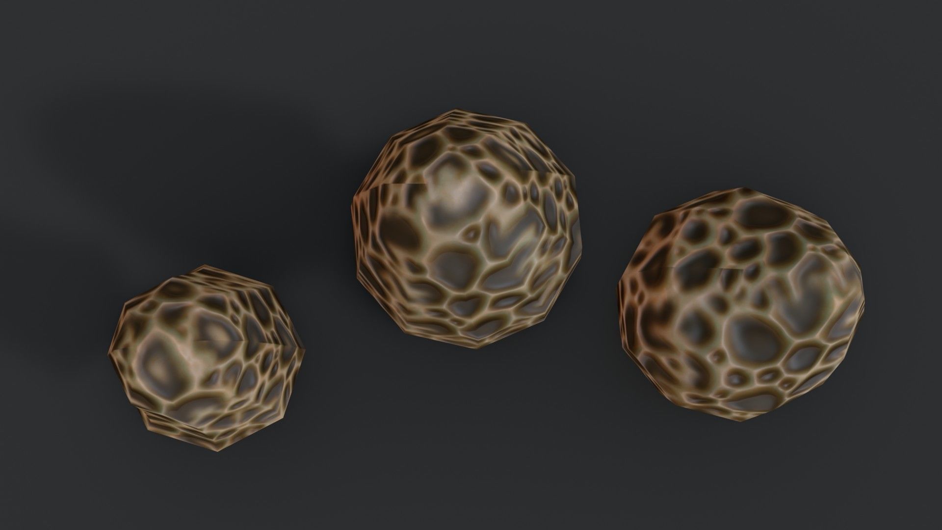 Morel Mushroom Set Low-poly 3D model_8
